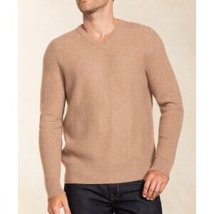 NEW Naked Cashmere Gregory V-Neck Cashmere Sweater In Toast